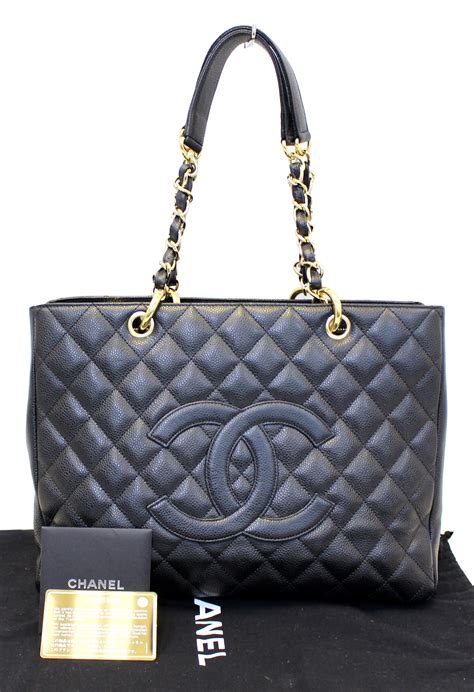 chanel caviar black tote